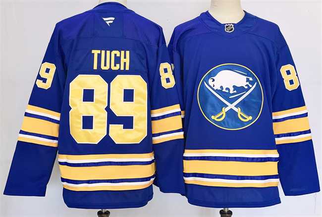 Men%27s Buffalo Sabres #89 Alex Tuch Blue 2024-25 Stitched Jersey
